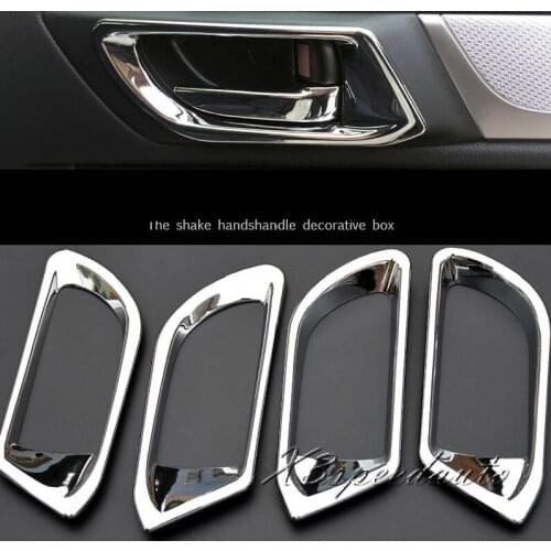 Free Shipping Chromed Inner Door Handle Cover Bowl Trim For Subaru Outback 2015-2017 (A TYPE)