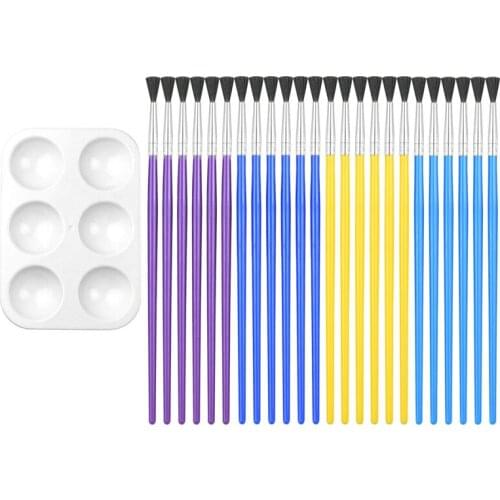 Childrens graffiti painting plastic watercolor Gouache Painting brush pigment pen palette 25 piece Drawing Art Supplies