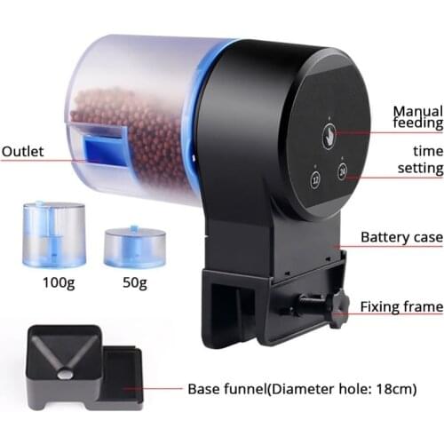 Intelligent automatic fish feeder aquarium fish feeder fish tank automatic feeder, indicating timer aquarium accessories