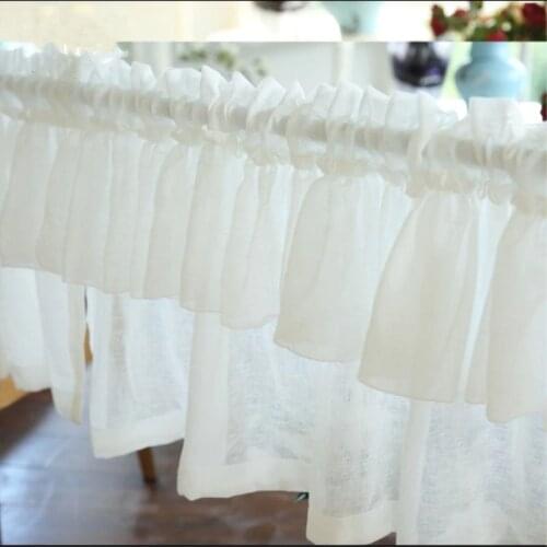 JUYANG. Short soft white curtains. Cabinet curtains. Decorative tulle half curtain. Coffee curtain