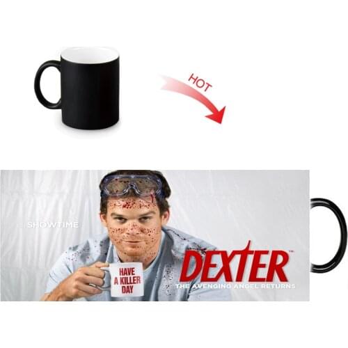 Dexter Heat Reactive Color Changing Coffee Mug Custom Ceramic Tea Milk Water Cups 350ml DIY magic Mugs Novelty Gift