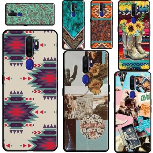 Western Cowgirl Cowboy Boho Aesthetic For OPPO A53 A31 A9 A5 2020 F5 F7 A1K A15 A3S A5S A83 A91 A93 A52 A72 Reno2 Z Phone Case