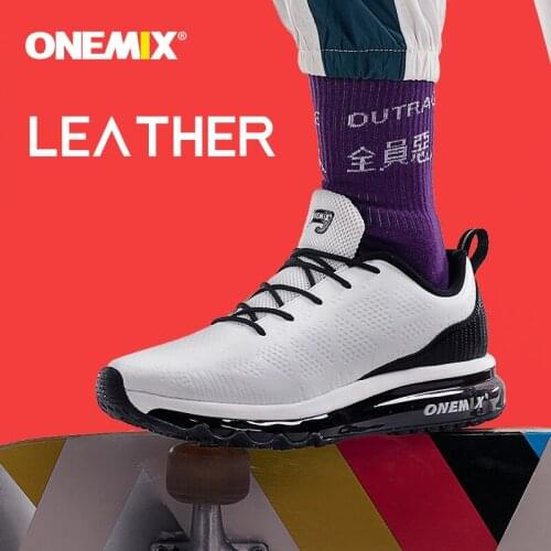 Onemix New Air Cushion Running shoes Mens Waterproof Outdoor Jogging Fitness Massage Sneakers Profession Training Sports Shoes