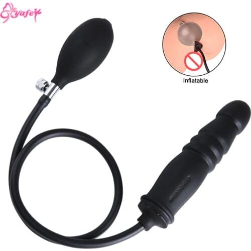 Inflatable Anal expander plug Silicone Large Inflatable Air Bag Sex Toy Adult Backyard Massage No Vibrator for Women/Men/Gays