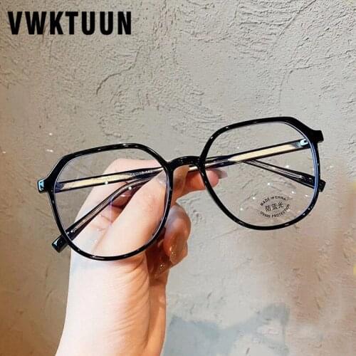 VWKTUUN Anti Blue Light Glasses Geometric Optical Glasses Women Men Blue Light Blocking Glasses Transparent Computer Glasses