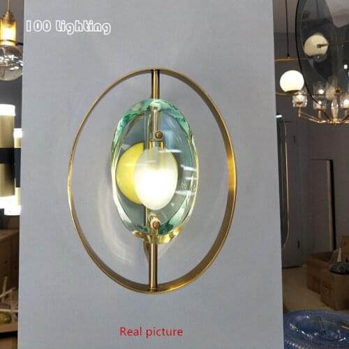 Oval Metal E14 LED Wall light Surface Mount Wall Decoration Living room Restaurant Bedroom Wall Sconce Golden Wall Lamp Fixture