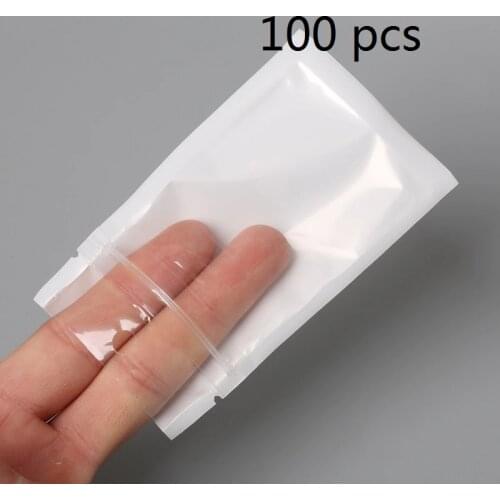 9 Size White/Clear Self Seal Zipper Plastic Bag Retail Jewelry Packaging Pack Poly Bag Zip Lock Storage Bag Hang Hole
