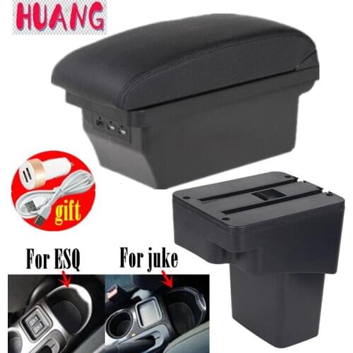 For Infiniti ESQ armrest box for NISSAN juke armres box car interior modification dedicated esq rechargeable USB telescopic