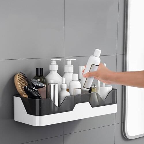 Bathroom Shelf Shampoo Holder Shower Shelves Wall Mount Kitchen Storage Basket Makeup Home Organizer Bathroom Accessories