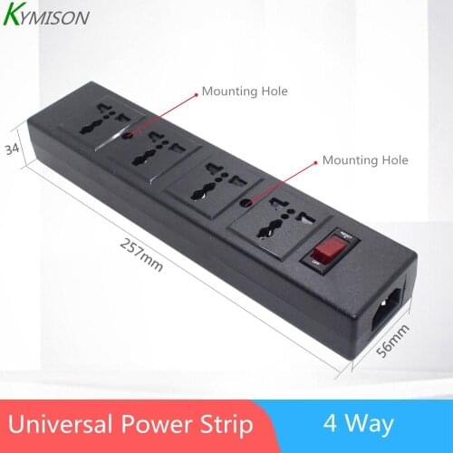Network filter 4 Outlets Multi Universal PDU Power supply Electric Extension socket Connector for C14 C13 US UK AU EU Plug 2500W
