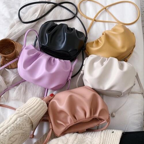 Cloud shaped PU Leather Crossbody Bags For Women 2020 Female Small Shoulder Messenger Bag Lady Mini Cross Body Handbags