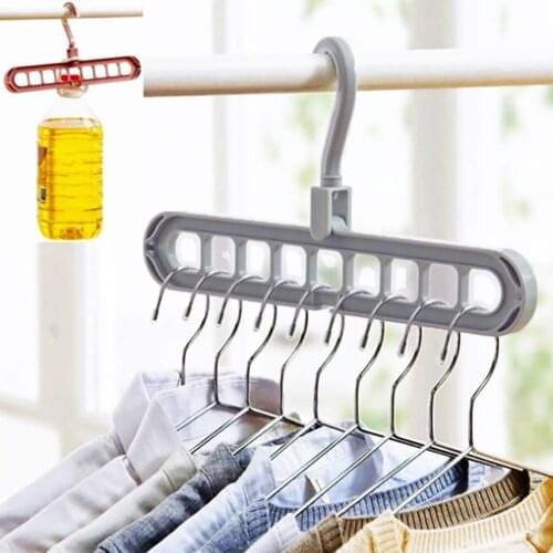 Clothes hanger organizer Space Saving Hanger multi-function folding magic hangers drying Racks Scarf clothes Storage