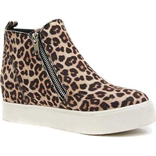 Autumn Boots Women Ankle Boots Wedges Platform Height Increasing Female High Heel Zipper Shoes Ladies Fashion Botines Mujer