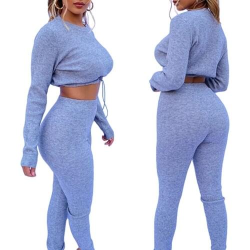 Women Tracksuit 2 PCS Set Ladies Casual Autumn Yoga Joggers Active Sweatshirt Tops Pants Sets Sportswear Tracksuits Outfits