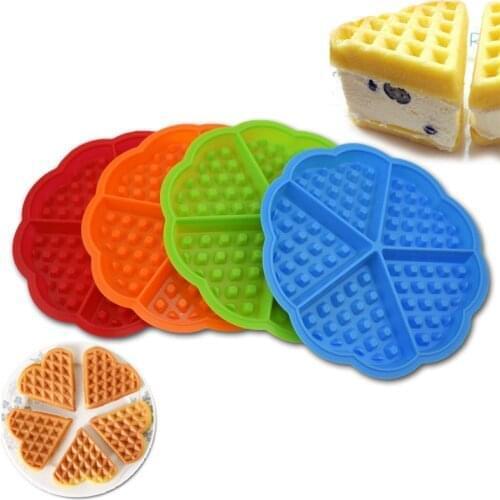 10 Pcs Silicone Waffle Mold Baking Molds Heart Shape Muffin Mould Non-stick Cake Bakeware Kitchen Accessories Wholesale X2