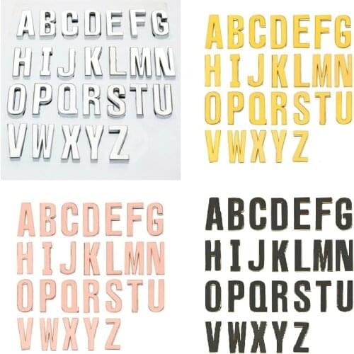 130pcs A-Z English alphabet Slide Letters DIY Letters DIY Charm silver gold Internal Dia 30mm Fit Pet Collar Wristband key chain