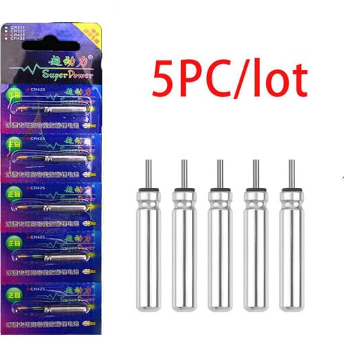 5 pcs/lot CR425 Battery For Luminous Fishing Float Electronic Float Battery Pin Cell Night Fishing Tackle Accessorys