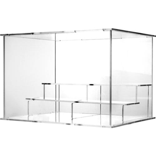 Acrylic Display Case Countertop Box Stand Dustproof Protection Showcase for Action Figures Toys Collectibles Type 5