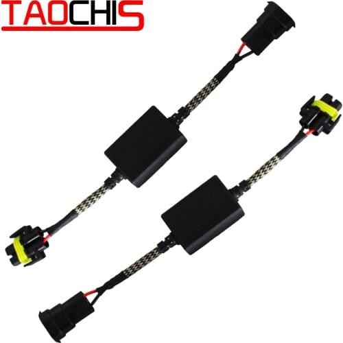 TAOCHIS 9-36V H11 car LED Resistor Decoder Can-bus Error Free Radio Interference Canceller Lamp Hood