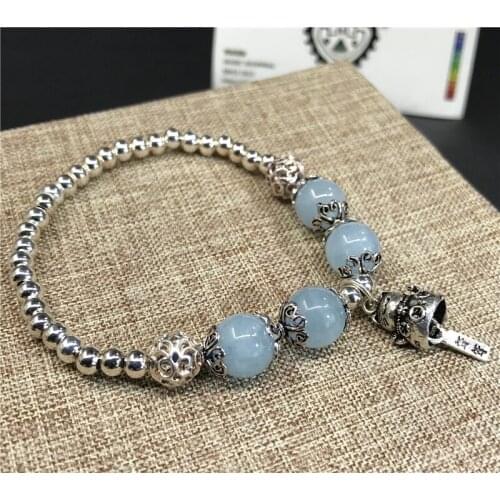 Product launches natural sapphire sea 925 silver hand original character string bracelet with a birthday present