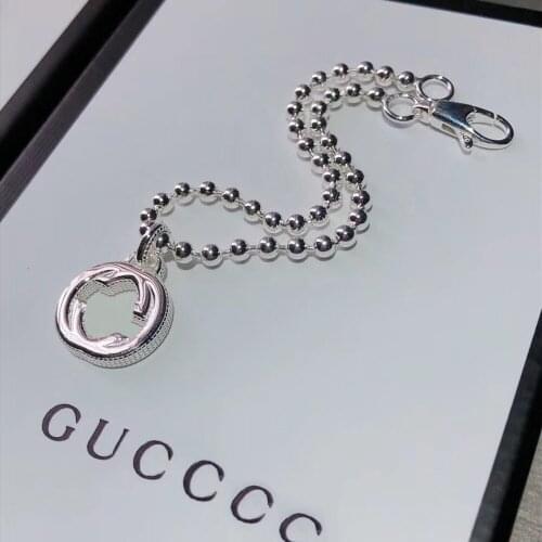 G-letter bracelet in sterling silver, exquisite workmanship, classic micro-standard, fashion original LOGO jewelry gift