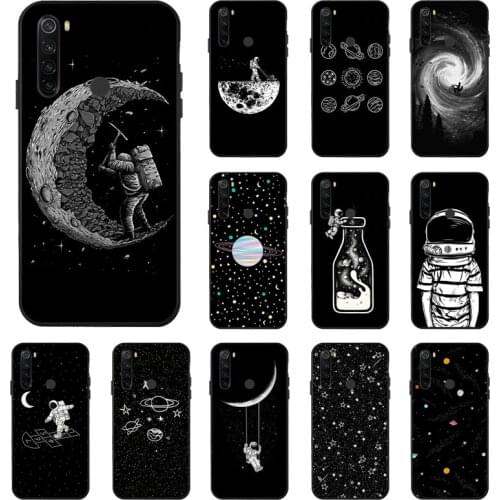 Case for Xiaomi Redmi Note 10 Pro 8 9 8T 9S 10S Case Space Moon Painted Phone Cover For Xiaomi Redmi 9 9A 9C NFC Note10 Pro Case