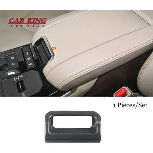 For Toyota Highlander 2020 2021 2022 ABS Wood grain Car inner Center Armrest Box Switch Cover Trim LHD Styling Accessories 1PCS