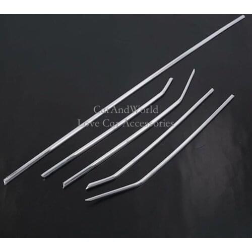 For Volkswagen VW T-Roc 2017 2018 2019 Front Grill Bumper Cover Grilles Frame Trim ABS Chrome Stickers Car-Styling Accessories