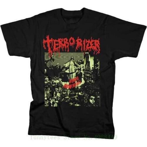 Terrorizer World Downfall Morbid Angel Napalm Death T Shirt Size Large L * Sleeves Boy Cotton Anime T-Shirt