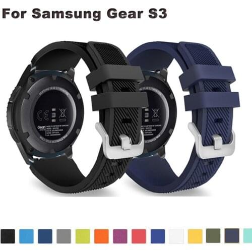 Gear S3 Frontier/Classic Whatch Band for Samsung Galaxy Watch 46mm 22mm Watch Band Gear S3 Classic Silicone Bracelet Amazfit
