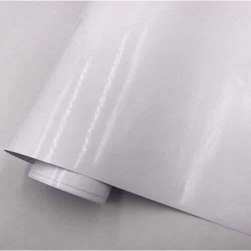 20/30/40/50*152CM white Glossy Vinyl Film Gloss Glossy Car Wrap Foil Sticker With Air Bubble Free Motorcycle Car Wrapping