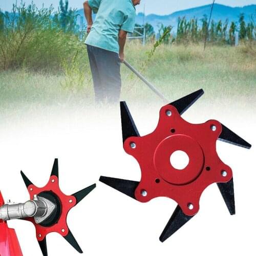 6 Blades Grass Trimmer Head Cutter Blade Trimmer Metal Blades Trimmer Head 65Mn Garden Grass Trimmer Head For Lawn Mower