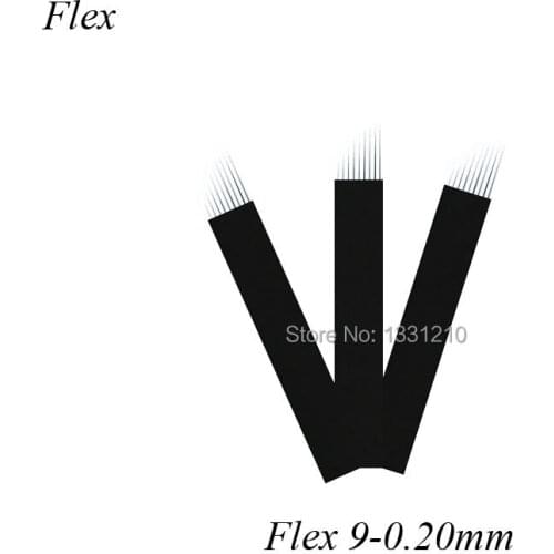 Microblading Needles Laminas Micro neeldles Nano 9 Flex Preta 0.20mm Needles Microblading Tattoo Eyebrow