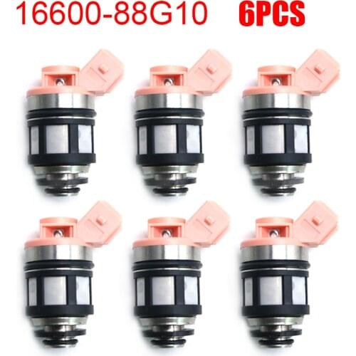 New 6PCS Car Accessories Fuel Injector For Nissan D21 Pathfinder Quest Mercury 3.0L 16600-88G10 1660088G10 JS20-1 High Quality