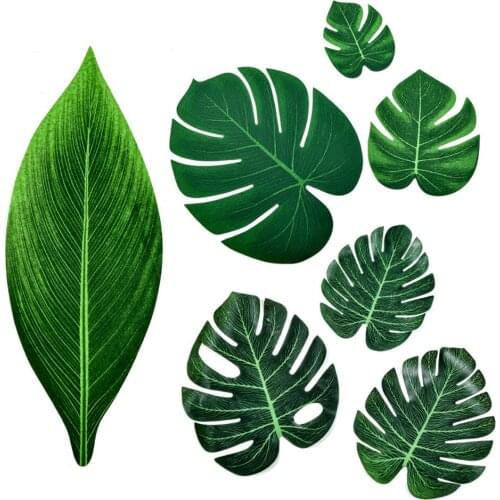 Artificial turtle back leaf Hawaii party garden decoration glued home wedding decoration arrangement tropical green fake plants