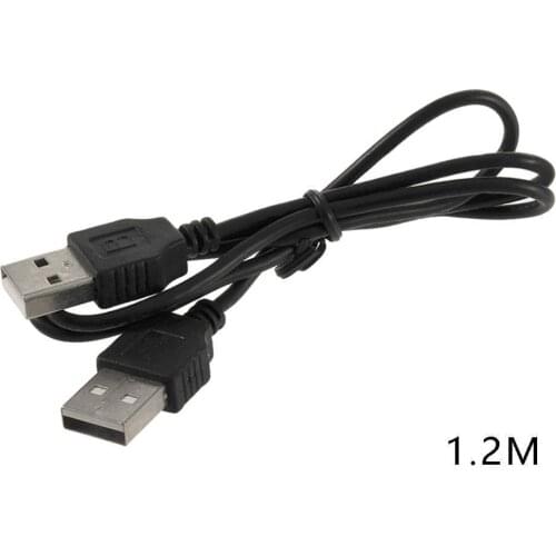 USB 2.0 Type A Male to USB A Male Sycn Data Charger Cord Cable 50cm Black I5J8