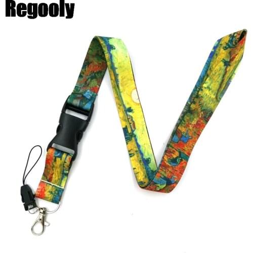 Red Vineyards at Arles Lanyard Keys Phone Holder Funny Neck Strap With Keyring ID Card DIY Animal Hang Rope decorations