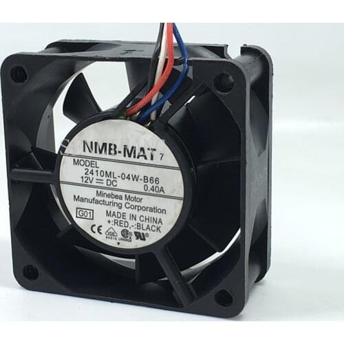 Free shipping NMB-MAT 2410ML-04W-B66 G01 DC 12V 0.40A 60x60x25mm Server Square Fan