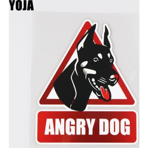 YOJA 10.6X13.2CM ANGRY DOG Vinyl Decal Car Sticker Modern Creative Lovely Animal 19A-0090