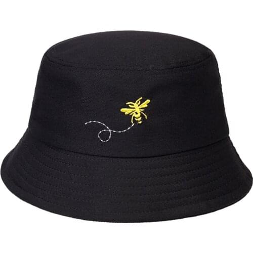 Fashion cotton fisherman hat summer outdoor travel sun hat wild bucket hat hip-hop hat butterfly embroidery bucket hats