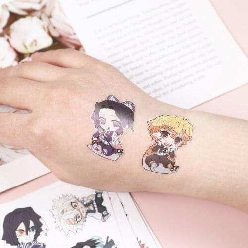 Transparent PVC Stickers Demon Slayer Jujutsu Kaisen Itadori Yuji Kamado Nezuko Catoon Cute Anime Figure Decals Phone Decoration