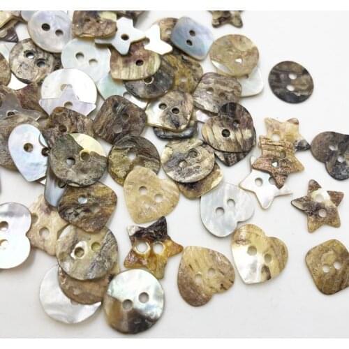 50pcs Natural Shell Sewing Buttons Color Japan Mother of Pearl MOP Square Shell 2 Hole PT300