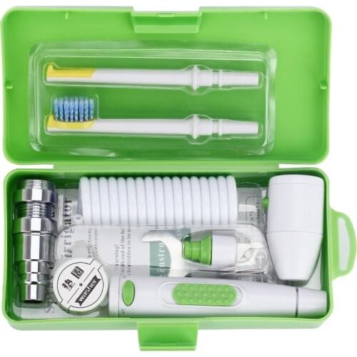 Removeable Floss Implement Aucet Oral Jet Irrigator Water Dental Flosser Toothbrush Head with Box 2 Jet Tips Sprinkler
