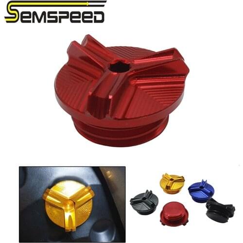 SEMSPEED Motorcycle M27*3 Engine Oil Filter Drain Cup Plug Cover Cap For YAMAHA FJR1300A ABS FJR1300 FJ1200 FJ1100 MT-07 FZ-07