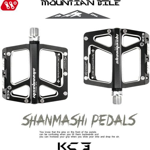 Ultra-light KC3 mountain bike pedal mtb bicycle bearing pedal plate wide CNC aluminum alloy bicycle pedal bicycle parts