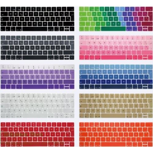 TouchBar EU Spain Spanish Keyboard Cover for New MacBook Pro 13 15 Retina with Touch Bar 2020 2019 2018 2017 2016 A2159 skin