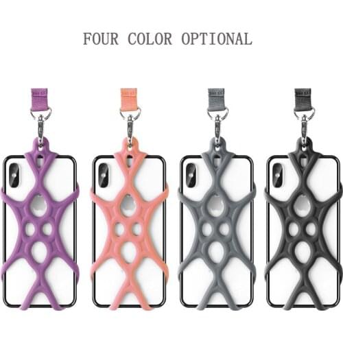 Universal Mobile Phone Lanyard Silicone Cellphone Holder Case Cover Neck Strap Necklace Sling For Xiaomi Huawei IPhone Dropship