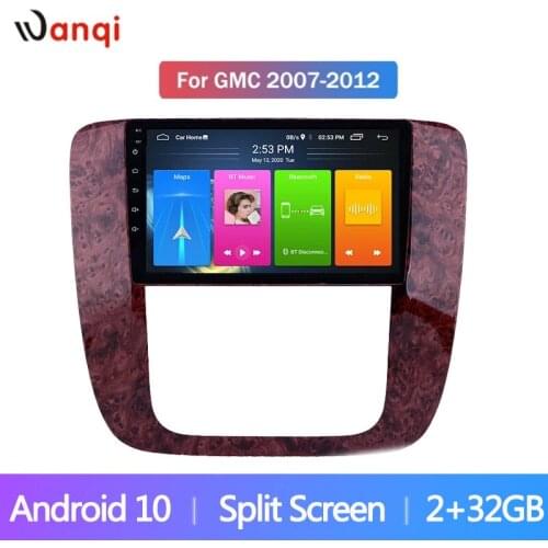 Wanqi Android10 9" Car Radio For GMC Yukon/Acadia 2007-2012 Video Player WIFI Multimedia Player GPS Navigation Split Screen