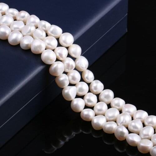 Irregular Shape Pearl Natural Freshwater Pearl Beads Loose Beads for Necklace Accessories Jewelry Making DIY Size 9-10mm