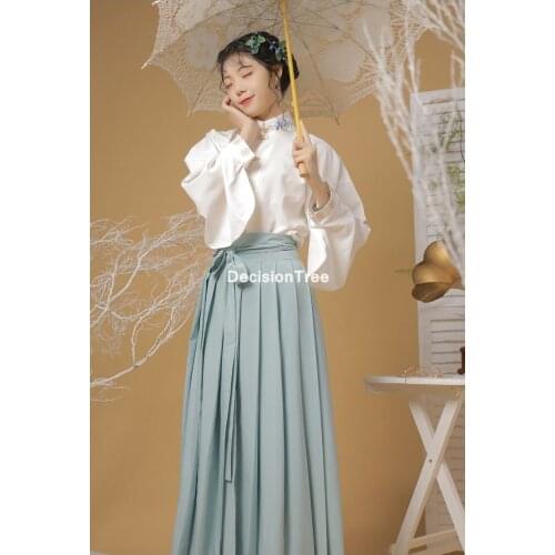 2021 female outfits folk dance hanfu women vintage retro fairy chinese traditional clothes traditional folk dance clothes hanfu